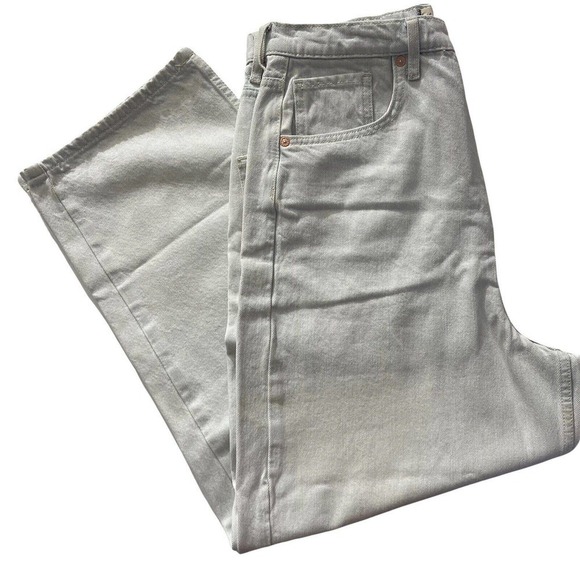 We The Free Women's Size 30 Frank Dad Jeans Icy Blue High Wasted Straight Cotton - Picture 9 of 12